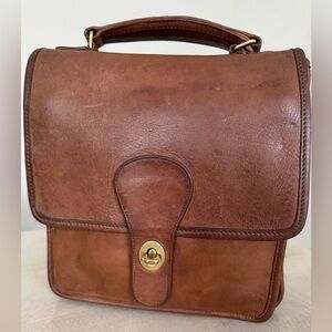 Vintage Coach Station Bag British Tan #5130